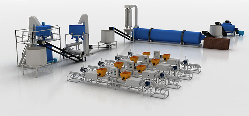 automatic wood pallet block production line