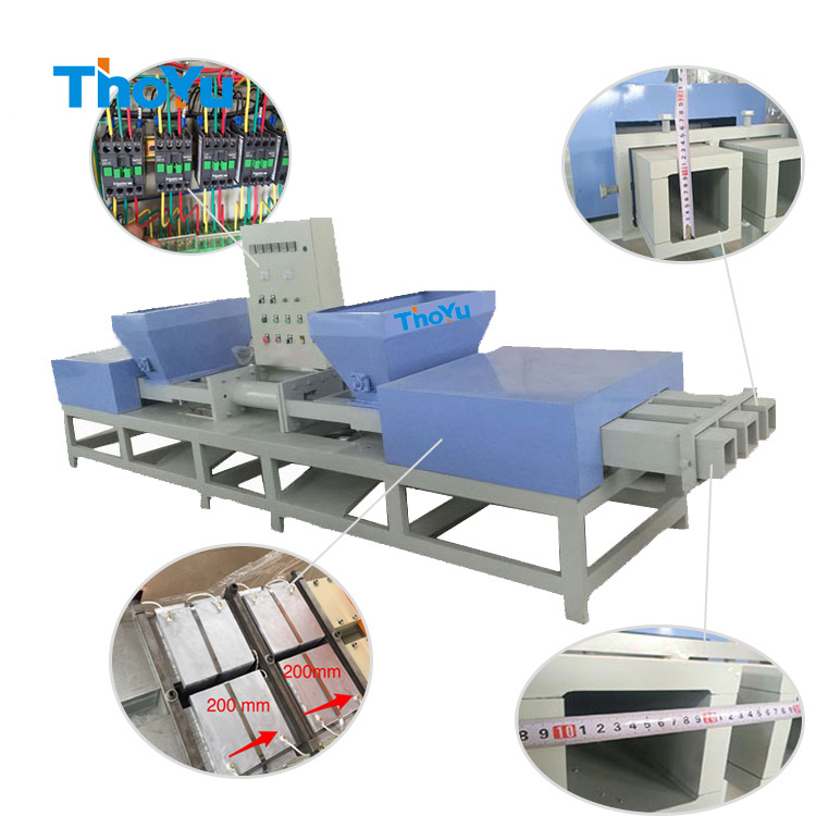 Three-head wood pallet blocks making machine