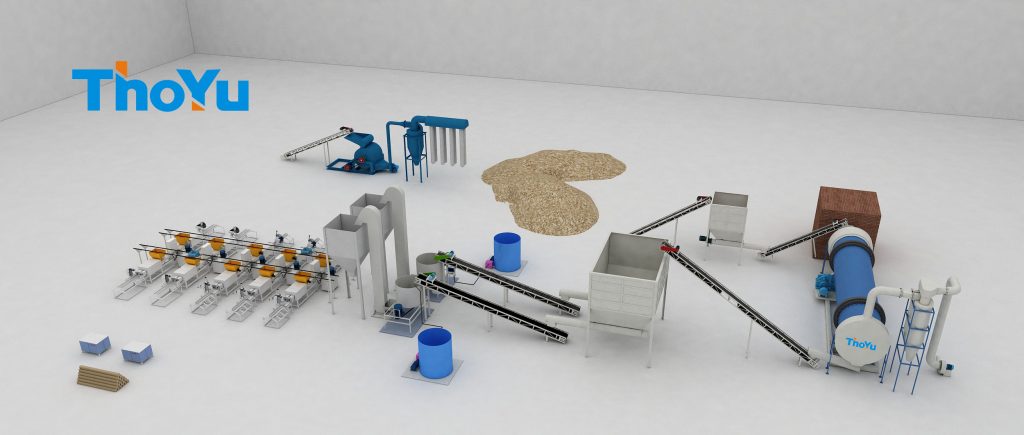 wood pallet block machine