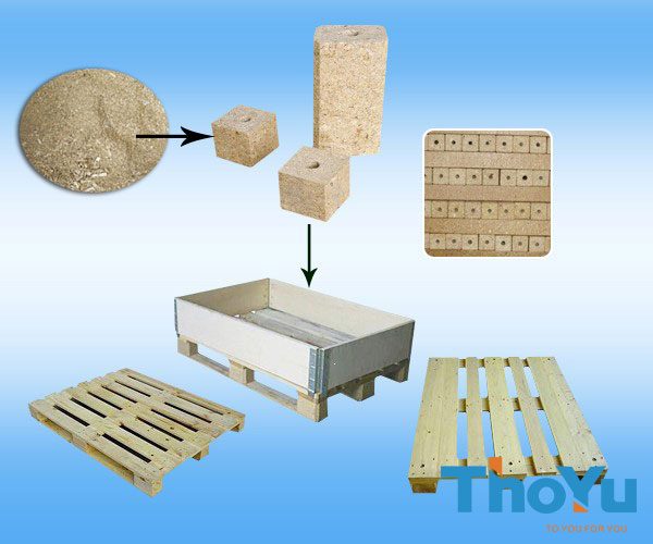 Wood block cutting machine