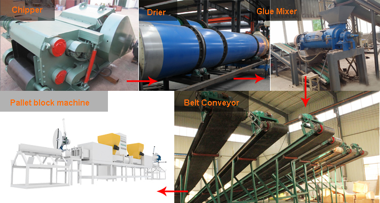 wood sawdust block making machine