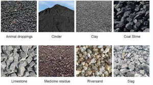 Raw materials that can be dried by a drum dryer