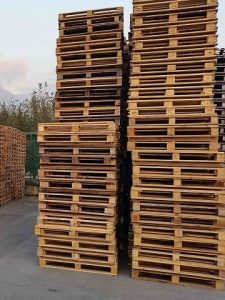 Stacked Euro pallets