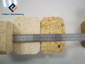Samples of pallet block produced by our machine